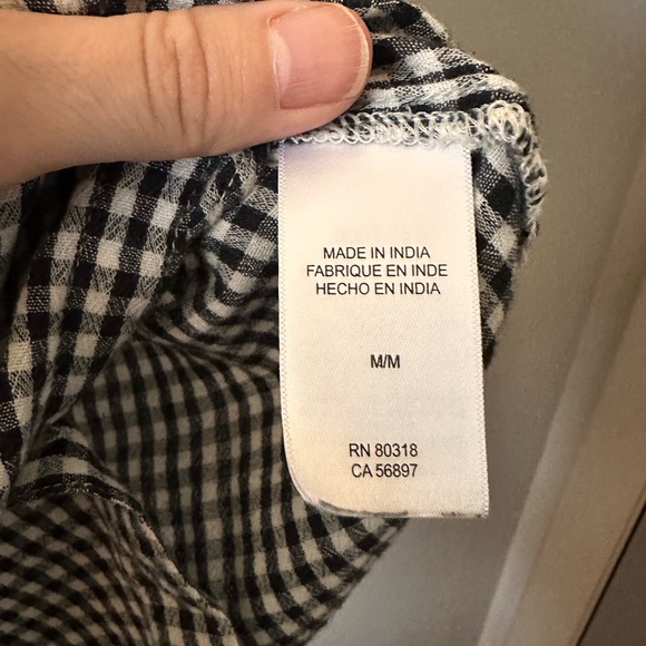 Lucky Brand | Black and White Checkered Button-Down Shirt - Picture 4 of 6
